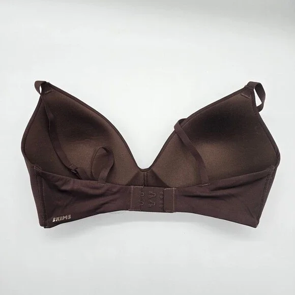SKIMS Cocoa Wireless Bra 34D – Padded, Seamless, NWT-Free - Picture 2 of 7